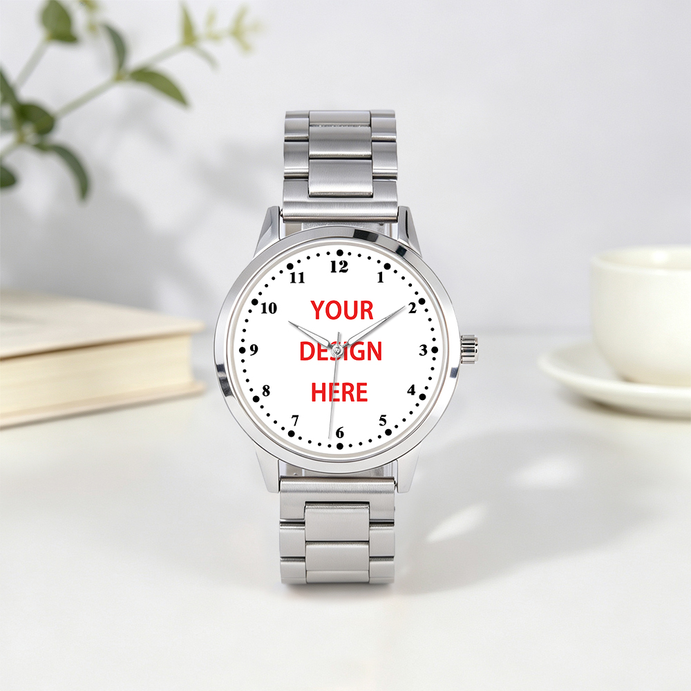 Jewelry For Watches - 3ATM防水ステンレススチール製腕時計ケース、ユニセックス、カスタマイズ可能な文字盤クォーツ時計 - 男性と女性への記念品ギフト賞品